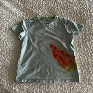Rockets of Awesome Go Fish Tee Boys size 6 Aqua with shark graphic